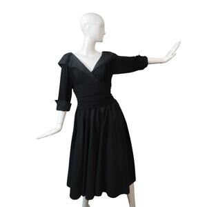 Eliza J Womens Size 14 Blk Elegant‎ Fairygoth Cocktail Event Funeral Flare Dress